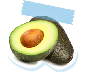 avocado with tape avocado with tape