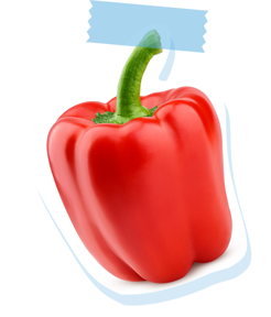 Red Pepper with Tape Red Pepper with Tape